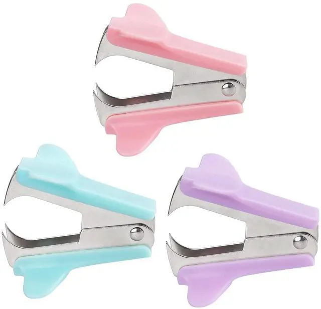 Main image of 3 Pack Staple Remover (Pink, Blue, Purple) | Easy removal, No paper tear, Durable & sturdy, Jaw type