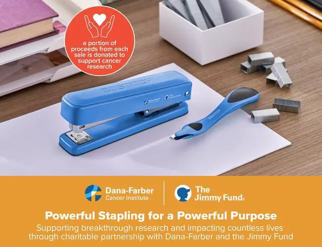 Alt view image 2 of 7 - Titan Heavy Duty Metal Stapler, 50 Sheet Capacity with 1250 Staples and Ergonomic Staple Remover, Jam Free Stapling, Full Strip Stapler for Desk, Office and Classroom, Blue