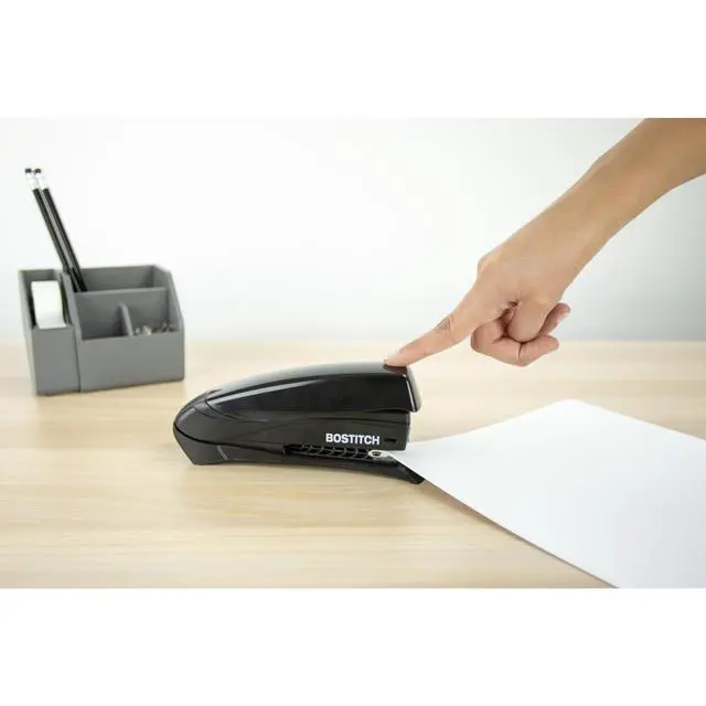 Alt view image 2 of 7 - Office Inspire 20 Sheet Stapler, One Finger, No Effort, Spring Powered Stapler, Black