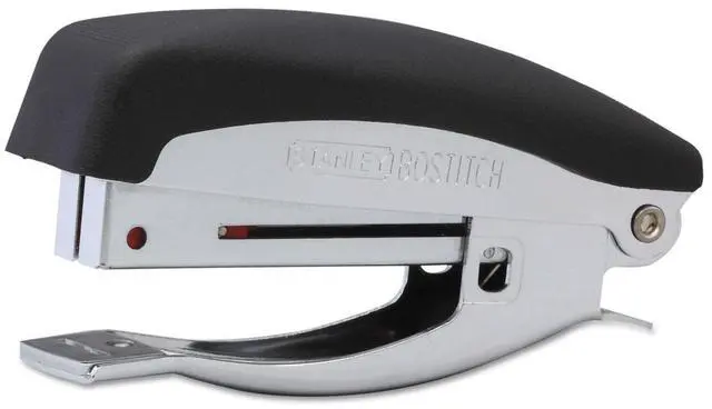 Main image of Office Deluxe 20 Sheet Hand-Held Stapler with Anchor Hole, Chrome/Black (42100)