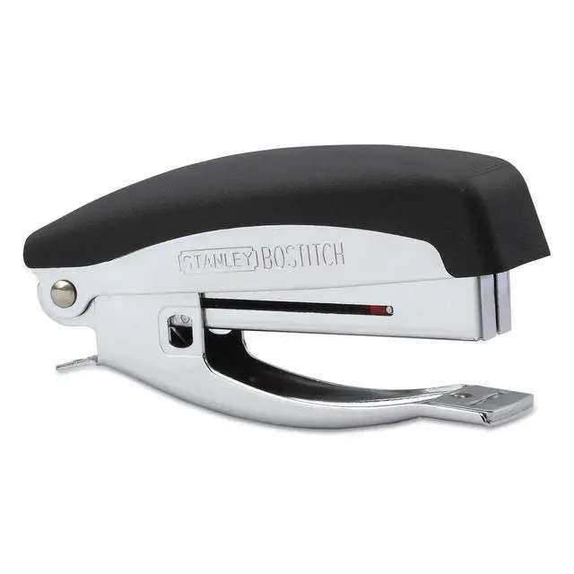 Alt view image 4 of 7 - Office Deluxe 20 Sheet Hand-Held Stapler with Anchor Hole, Chrome/Black (42100)