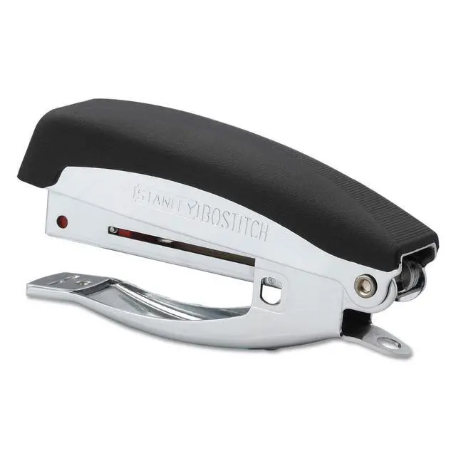 Alt view image 5 of 7 - Office Deluxe 20 Sheet Hand-Held Stapler with Anchor Hole, Chrome/Black (42100)