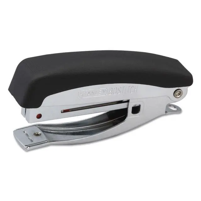 Alt view image 6 of 7 - Office Deluxe 20 Sheet Hand-Held Stapler with Anchor Hole, Chrome/Black (42100)