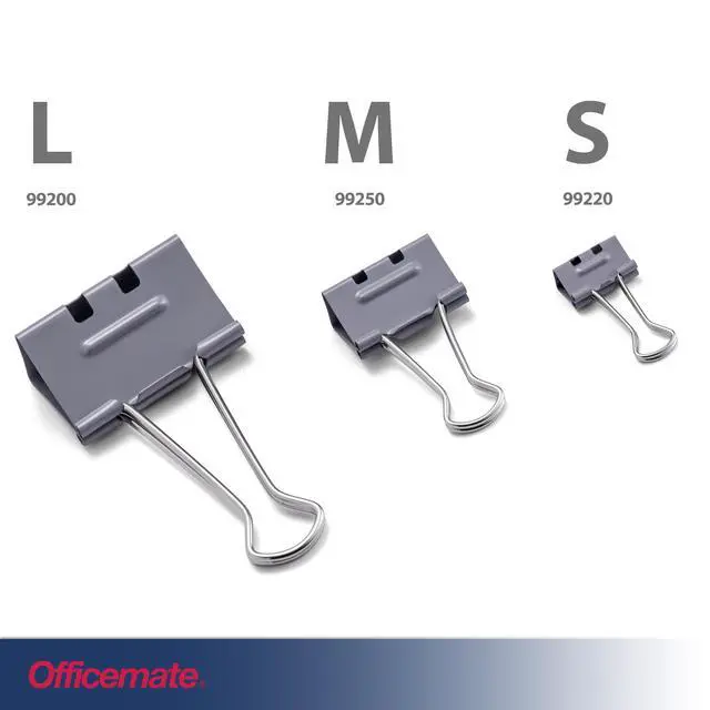 Alt view image 4 of 4 - EZ Medium Size Binder Clips 12-Count - Gray, Paper Clamps for Document Organization, Essential Office Supplies, Classroom and School Supplies