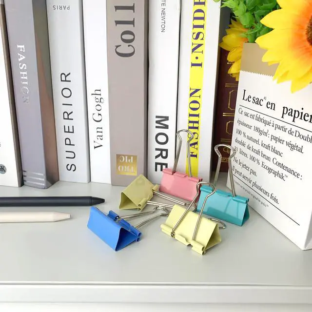 Alt view image 4 of 7 - Extra Large 2-Inch Colored Binder Clips, 12-Pack (Pink, Blue, Green, Yellow)