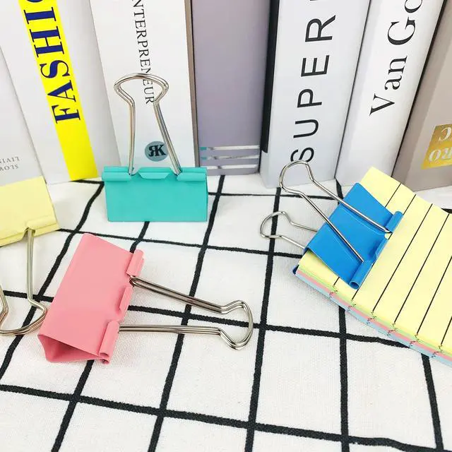 Alt view image 7 of 7 - Extra Large 2-Inch Colored Binder Clips, 12-Pack (Pink, Blue, Green, Yellow)