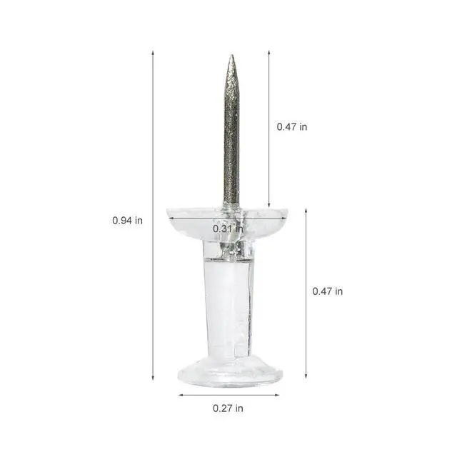 Alt view image 3 of 6 - 100 Pack Push Pins Tacks, Clear Plastic Head, Steel Point,Thumb Tacks for Bulletin Board,Stick Pins Thumb Tacks for Cork Board Wall Hangings (100, Clear)
