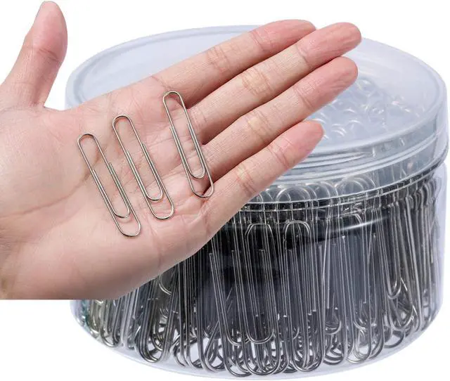 Alt view image 4 of 5 - Shiny Silver Jumbo Paper Clips, 1.3 Inch & 2 Inch, 400pcs | For Office, School & Home, Document Organizing