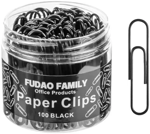 Main image of Jumbo Paper Clips, 2 Inch Paper Clip, 100 pcs Large Paperclips (Jumbo, Black)