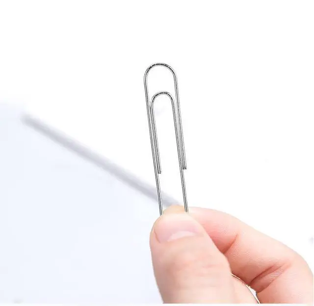 Alt view image 6 of 7 - Jumbo Non-Skid Paper Clips, 2 Inch (50 mm), 300 Count, Silver | Large paper clips for office, school and personal use, conveniently packed in 3 boxes of 100 each.