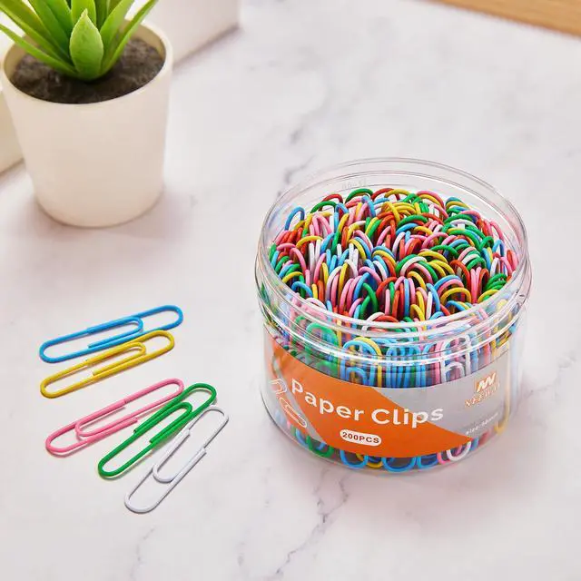 Alt view image 5 of 6 - 200pcs Colored Paper Clips, 2 Inch Large Paper Clip, Jumbo Paperclips, Paper Clips Assorted Colors