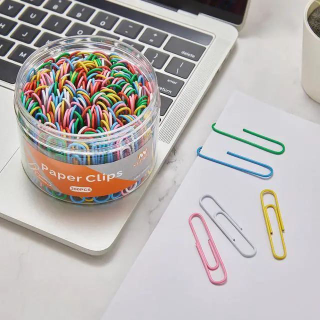 Alt view image 6 of 6 - 200pcs Colored Paper Clips, 2 Inch Large Paper Clip, Jumbo Paperclips, Paper Clips Assorted Colors