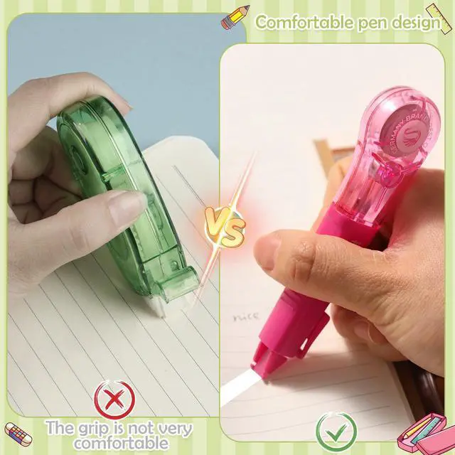 Alt view image 3 of 7 - 6 Pack Pen-Style Correction Tape Pens, Each 1/5" X 236" | Comfortable Correction Tape Smooth Instant Dry Application for Students School Office Supplies
