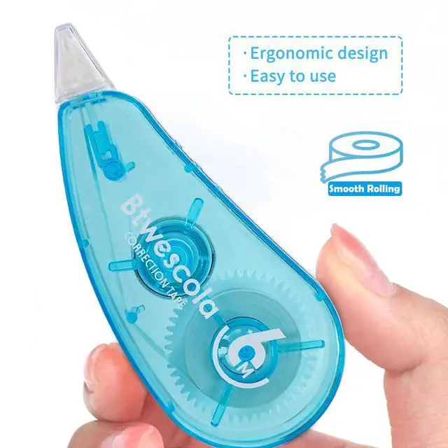 Alt view image 5 of 7 - Correction Tape, Easy to Use Applicator for Instant Corrections, 19.7 Feet 6-Count Pack Correction Tape for School, Office, Crafting (6pcs/Set)