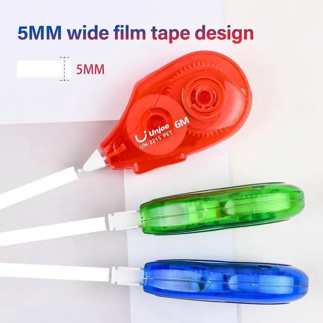 Alt view image 3 of 7 - White Correction Tape, For school, Office(12pack, 6Mx0.2,3 colors) | Easy To Use Applicator, Fast Clean Tear-Resistant Tape, 6M/256", Tape Width 0.2in