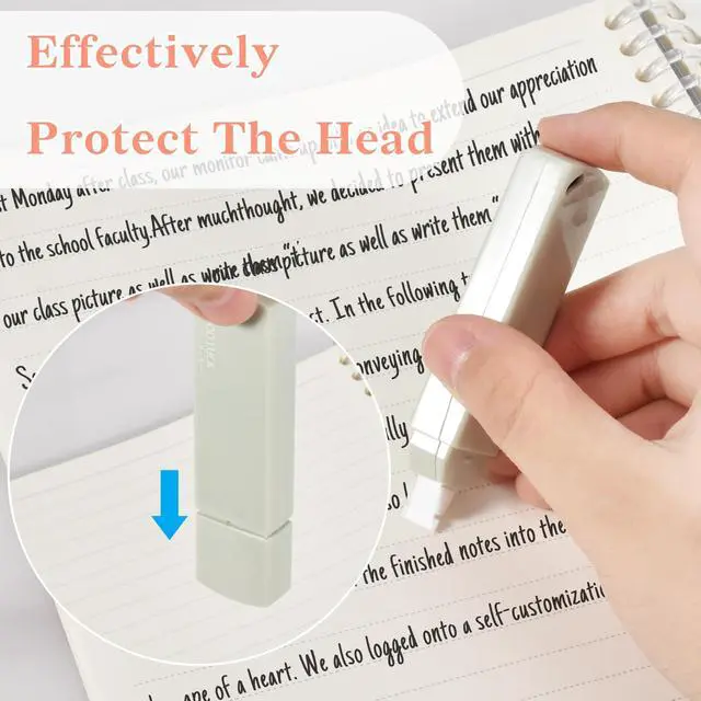 Alt view image 4 of 7 - 6Pcs Mini White Correction Tapes, Quick Dry Smooth Pull Out, Green | Aesthetic Cute Correction Tape Set Easy To Use for Students School Office Supplies