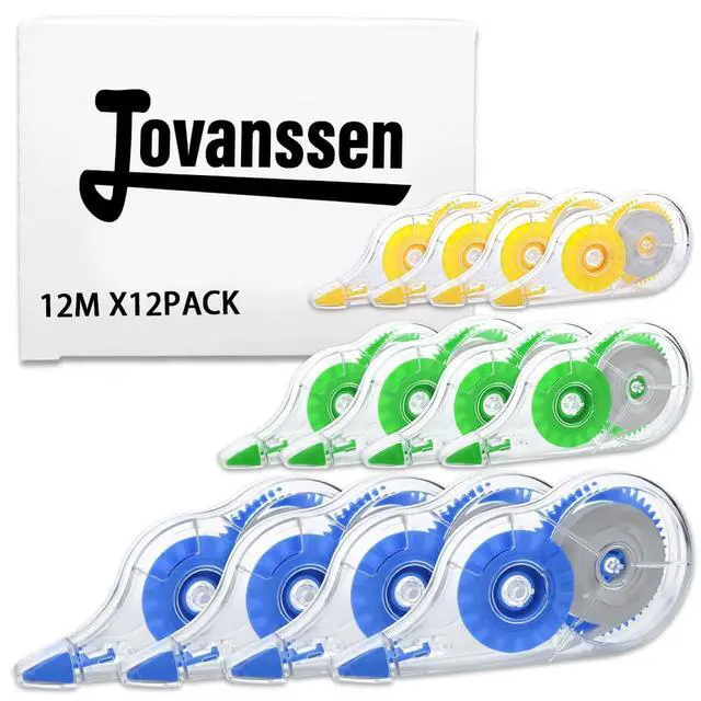 Alt view image 7 of 7 - White Correction Tape, 12 Pack, 39.37 Feet - Classic Design | Correction Tape for School Office, Writing Supplies and Correction Supplies