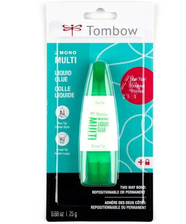 Main image of 62191 MONO Multi Liquid Glue, 0.88 Ounce, 1-Pack. Multi-Purpose Glue with Dual Tip Dispenser for Precise to Full Coverage Application