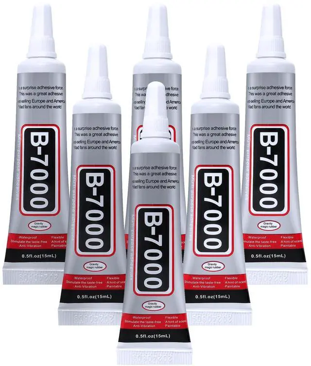 Main image of 6PCS Jewelry Glue - 15ML/0.5fl oz Clear DIY Craft Glue for Rhinestones, Waterproof Strong Bond Adhesive for Phone Repair, Nail Art, Shoes, Fabric, Metal, Glass