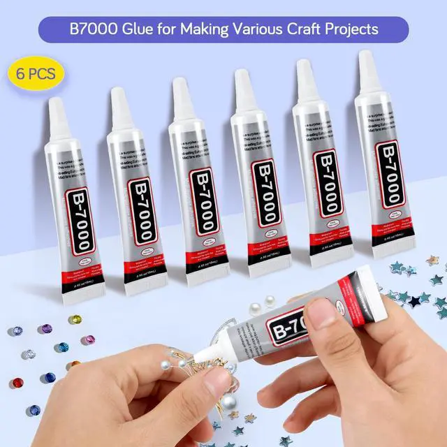 Alt view image 2 of 7 - 6PCS Jewelry Glue - 15ML/0.5fl oz Clear DIY Craft Glue for Rhinestones, Waterproof Strong Bond Adhesive for Phone Repair, Nail Art, Shoes, Fabric, Metal, Glass