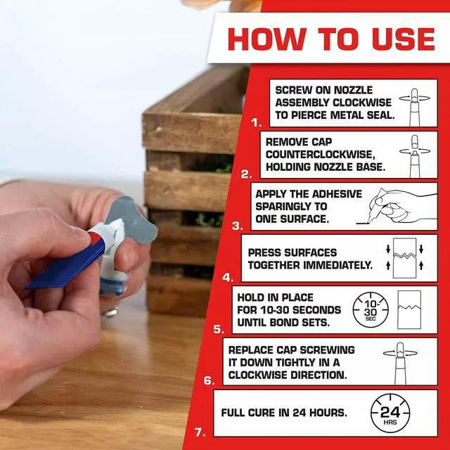 Alt view image 2 of 7 - Super Glue Liquid, Clear, 0.07 fl oz Tube, 2 Pack - Superglue for Plastic, Wood, Metal, Crafts & Repair, Cyanoacrylate Adhesive Instant Glue, Quick Dry