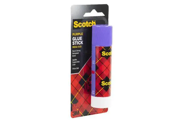 Alt view image 4 of 5 - Mega Purple Glue Stick, 1.4 oz, Acid Free and Non-Toxic | Goes on Purple, Dries Clear, Strong, Fast-Bonding Glue for School, Home and Office Projects, Washable and No-Mess