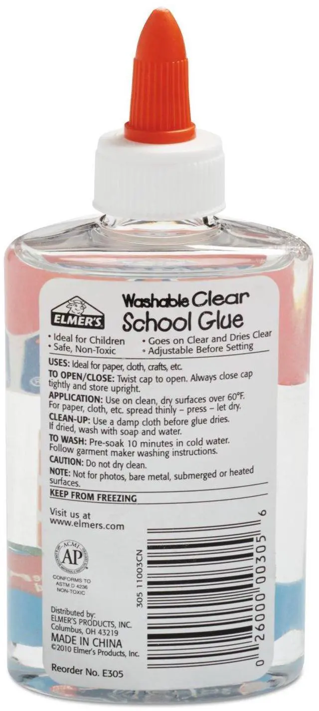 Alt view image 5 of 7 - E305 School Glue Washble Clear, 5 oz, Clear