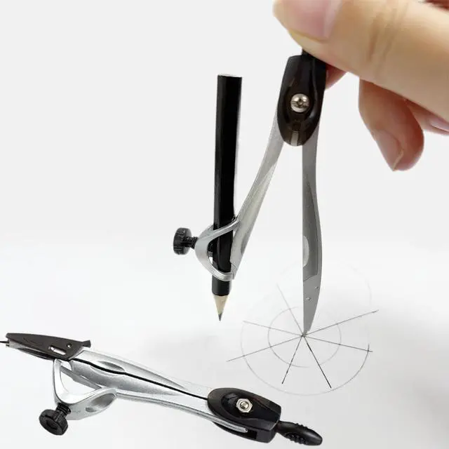 Alt view image 7 of 7 - Protractor and Compass Set with Rulers,Compass Geometry Drawing Tool Set | All-in-One Rulers Compass Kit for Students and Technical Drawing