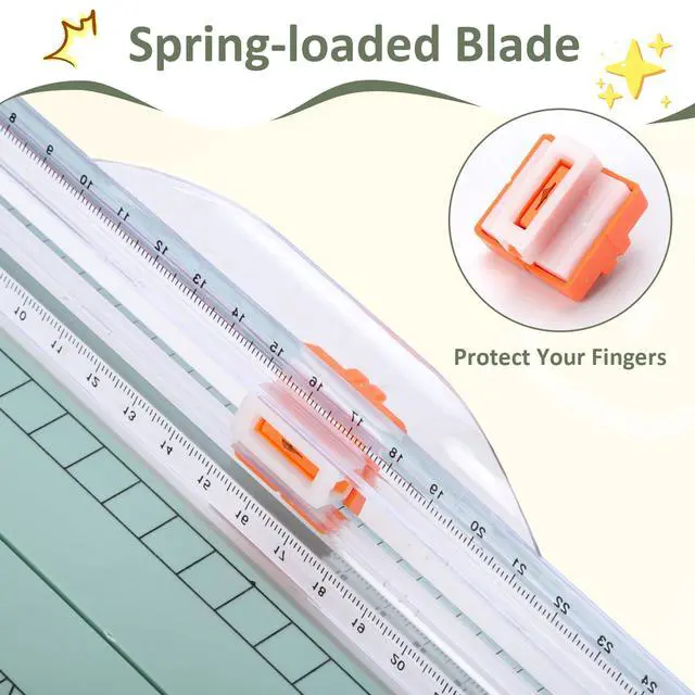 Alt view image 2 of 7 - A4 Paper Cutter -12 Inch Paper Trimmer with 2pcs Replacement Blades with Safeguard Side Rulerfor Cut Gift Card,Coupon,Label, Cardstock,Photo