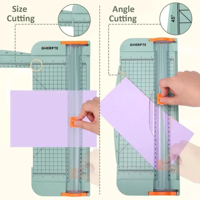 Alt view image 4 of 7 - A4 Paper Cutter -12 Inch Paper Trimmer with 2pcs Replacement Blades with Safeguard Side Rulerfor Cut Gift Card,Coupon,Label, Cardstock,Photo