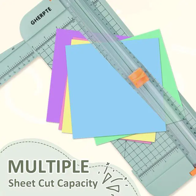 Alt view image 5 of 7 - A4 Paper Cutter -12 Inch Paper Trimmer with 2pcs Replacement Blades with Safeguard Side Rulerfor Cut Gift Card,Coupon,Label, Cardstock,Photo