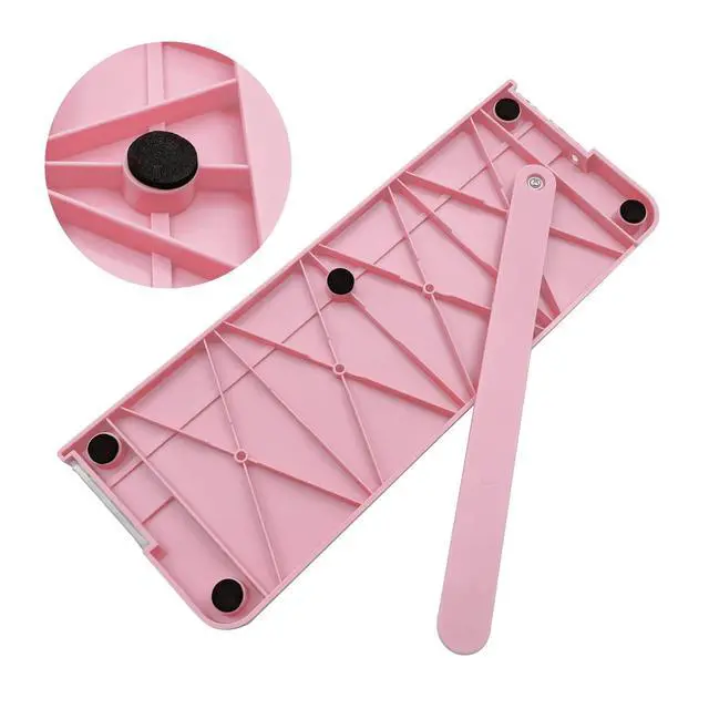 Alt view image 4 of 7 - Paper Cutter, A4 Paper Trimmer with Security Safeguard & Side Ruler Portable Straight Edge Cutter for Scrapbooking Craft Paper, Photos, Label, Cardstock (Pink)