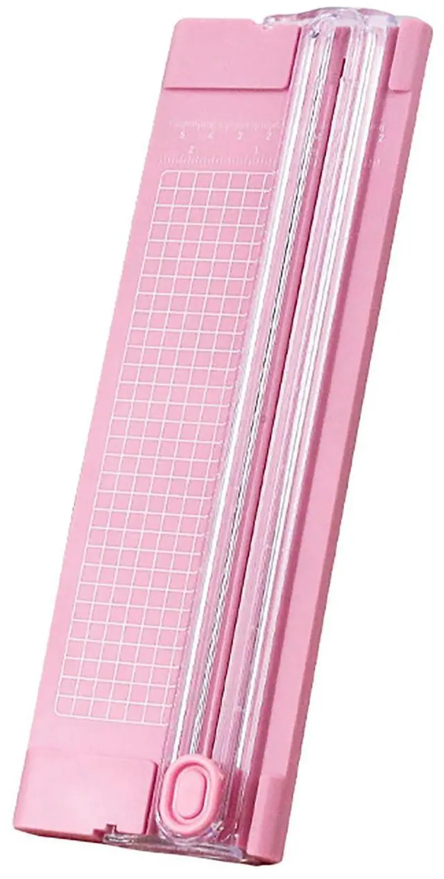 Main image of A4 Pink 10.5 Inch x 3.5 Inch Paper Cutter for Cutting Paper, Coupon, Label, Cardstock, and Scrapbooking Craft for Office and Home (Pink)