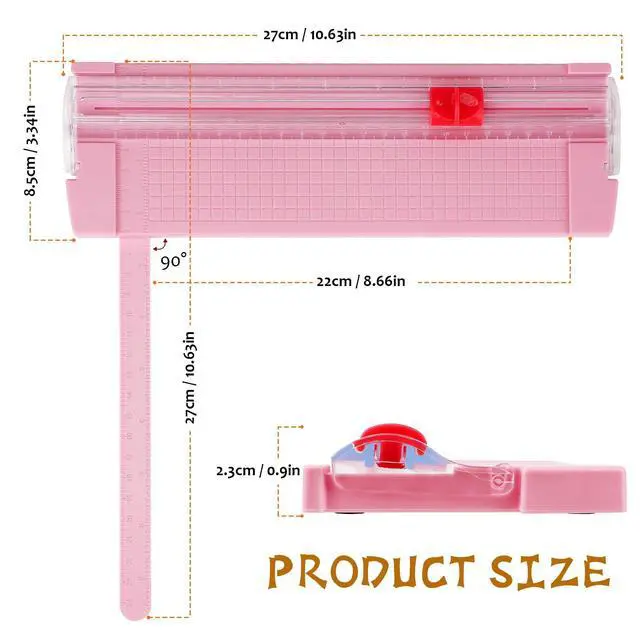 Alt view image 2 of 7 - Mini Paper Cutter, Straight Small Paper Trimmer with Side Ruler for Scrapbooking Craft, Paper, Coupon, Label, Cardstock