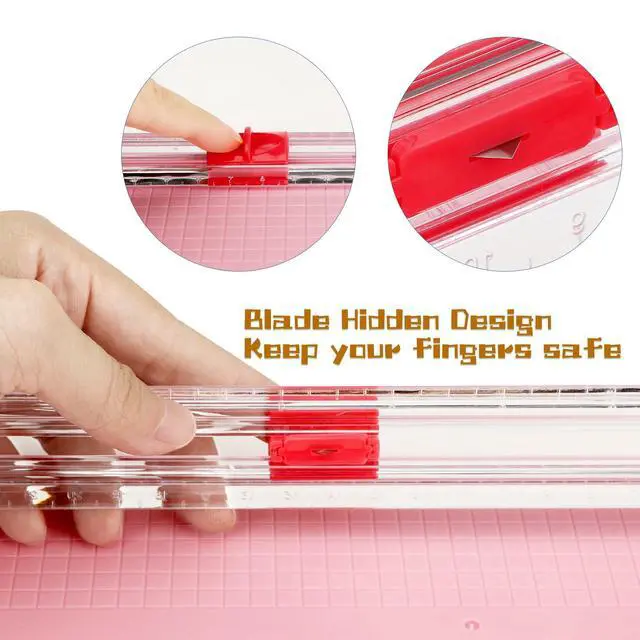 Alt view image 5 of 7 - Mini Paper Cutter, Straight Small Paper Trimmer with Side Ruler for Scrapbooking Craft, Paper, Coupon, Label, Cardstock