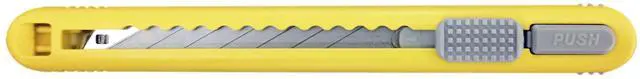 Alt view image 2 of 7 - Multi-Blade Cartridge Knife, ABS Grip, 30-Degree Blades (A-553P) | Carton Tool Steel 9mm Blades, Yellow, 1 Cutter