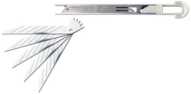 Alt view image 4 of 7 - Multi-Blade Cartridge Knife, ABS Grip, 30-Degree Blades (A-553P) | Carton Tool Steel 9mm Blades, Yellow, 1 Cutter