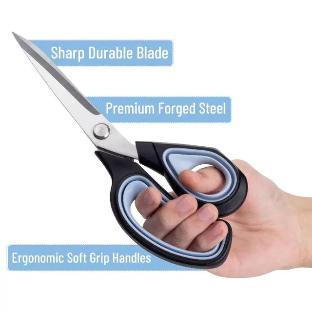Alt view image 5 of 7 - Premium Tailor Scissors, 9.5 Inch, Heavy Duty Stainless Steel | All Purpose Fabric Shears for Cutting Clothes, Sewing, Craft Projects