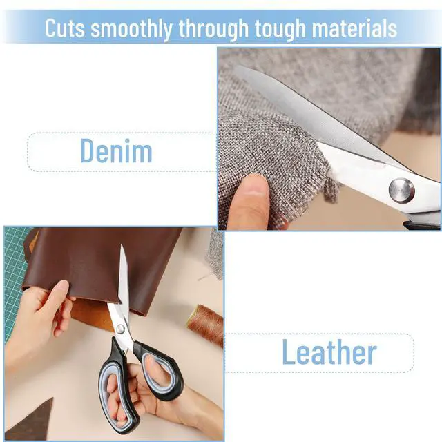 Alt view image 3 of 7 - Premium Tailor Scissors, 9.5 Inch, Heavy Duty Stainless Steel | All Purpose Fabric Shears for Cutting Clothes, Sewing, Craft Projects