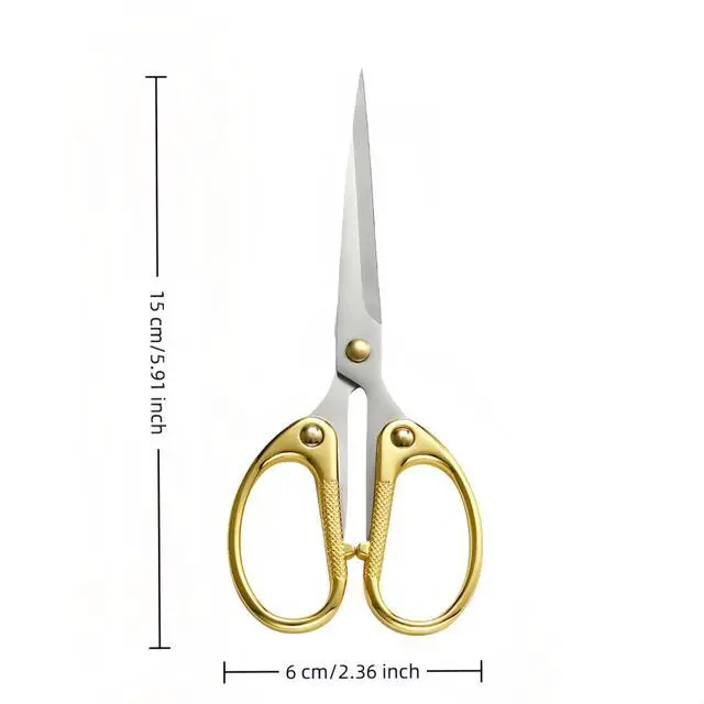 Alt view image 2 of 7 - 6.3 "Stainless Steel Office Scissors - Durable Multi-Purpose Shears for Home, School, Crafting & Office Use, Ergonomic Ambidextrous Design with Sharp Blades