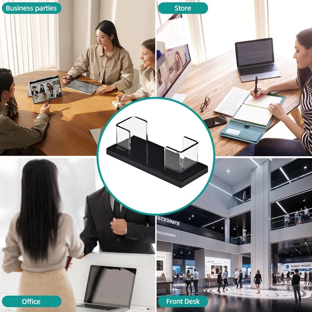 Alt view image 7 of 7 - Business Card Holder for DeskAcrylic Business Card Display Stand,Multiple Business Card Holders for Office, Exhibition, Home, Restaurant (slot 1)