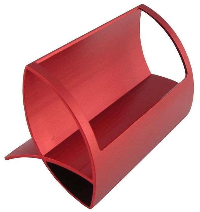 Main image of Aluminum Business Card Holder, Metal Name Card Display Stand | Q-shaped, Hold about 50 standard business cards, Desktop display rack, For office desk, reception counter, trade show booth