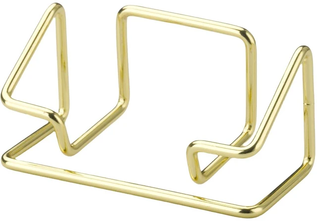 Alt view image 2 of 7 - Business Card Holder for Desk, Cute Metal Card Organizers | Modern Minimalist office supplies, For Men and Women (Golden)