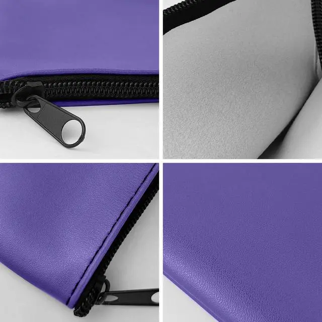 Alt view image 4 of 7 - 1 Pcs Money Bag with Zipper, 11x6 Inches Cash Wallet, Check Wallet, Receipt Organizer, Zippered Pouches for Cash Check Receipt Cosmetics (Purple)