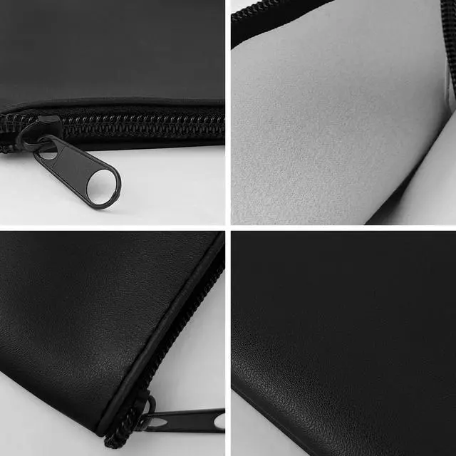 Alt view image 4 of 7 - 1 Pcs Money Bag with Zipper, 11x6 Inches Cash Wallet, Check Wallet, Receipt Organizer, Zippered Pouches for Cash Check Receipt Cosmetics (Black)