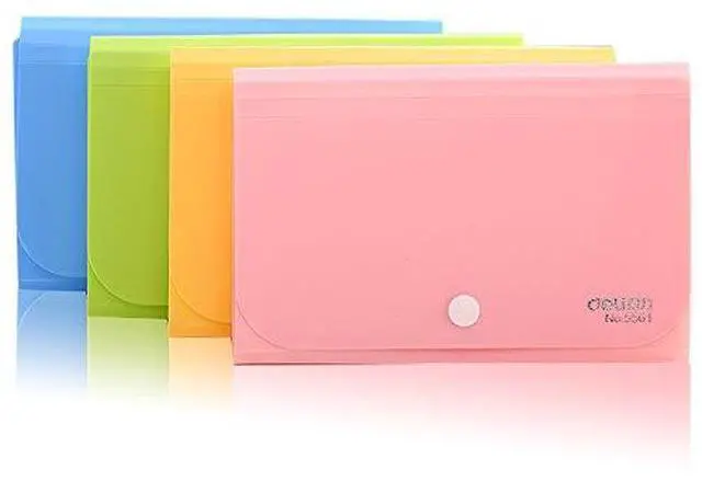 Alt view image 6 of 6 - Expanding File Folder, Subdivision Accordion File Folder Mini Organizer PP Wallet for Cards,Coupons,Receipt,Tax Item or Changes,7x4.5 Inches,12 Pockets with Tabs and Check Case(Pink)