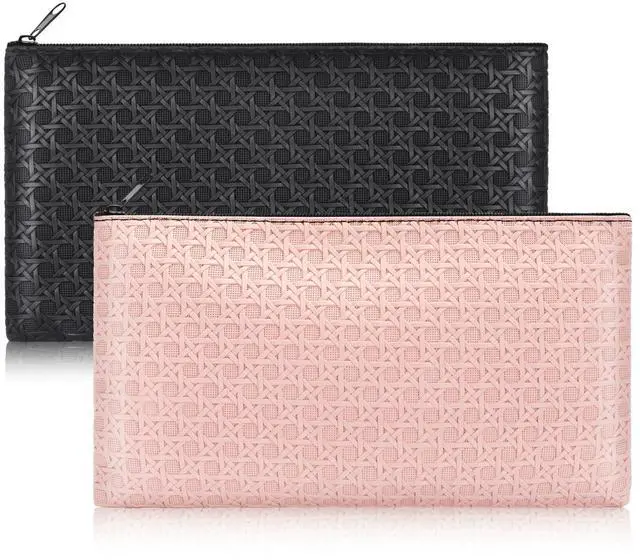 Main image of 2pack Money Bag, Cash Zipper Pouch, Bank Bags, Cash Wallet, Cosmetic Receipts Coins Small Tools Organizing Storage Bag