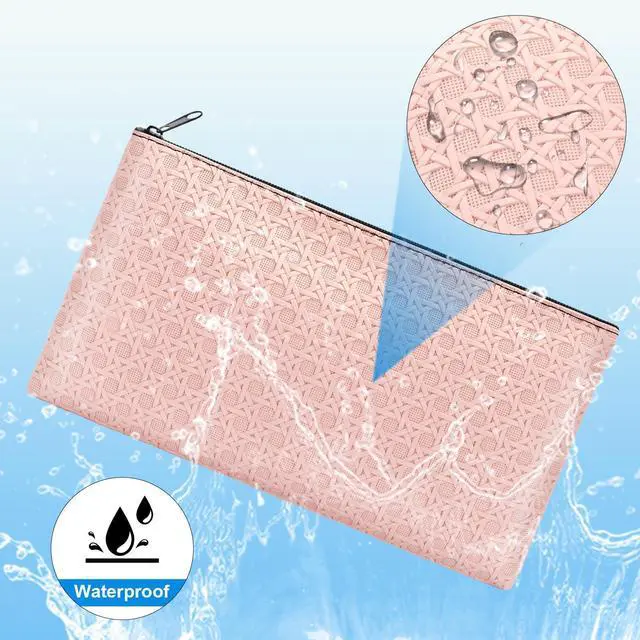 Alt view image 3 of 7 - 2pack Money Bag, Cash Zipper Pouch, Bank Bags, Cash Wallet, Cosmetic Receipts Coins Small Tools Organizing Storage Bag