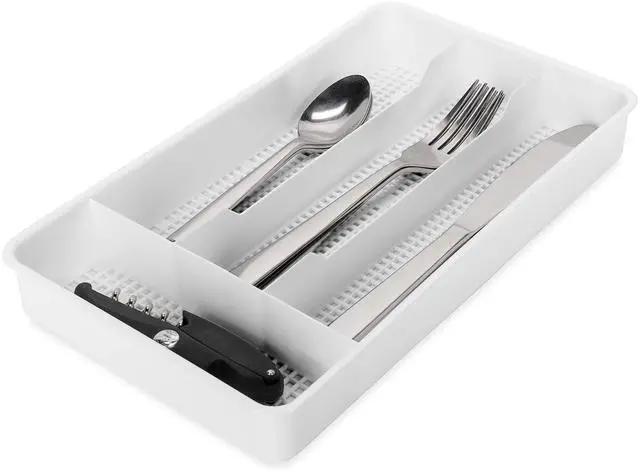 Alt view image 2 of 3 - 43508 Cutlery Tray - Designed for RV and Compact Kitchen Drawers - Easily Organize and Store Kitchen Flatware - White
