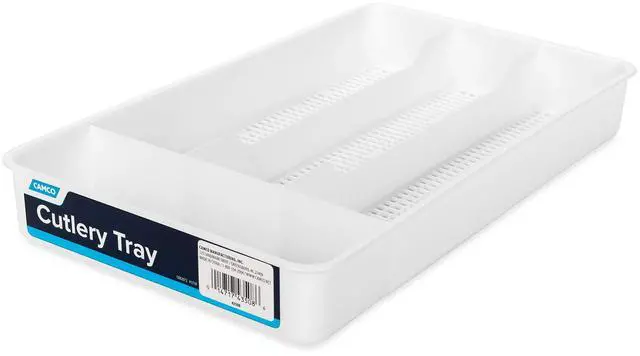 Alt view image 3 of 3 - 43508 Cutlery Tray - Designed for RV and Compact Kitchen Drawers - Easily Organize and Store Kitchen Flatware - White